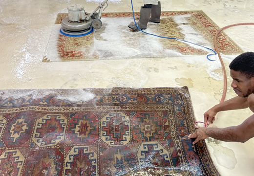 Antique Rug Washing